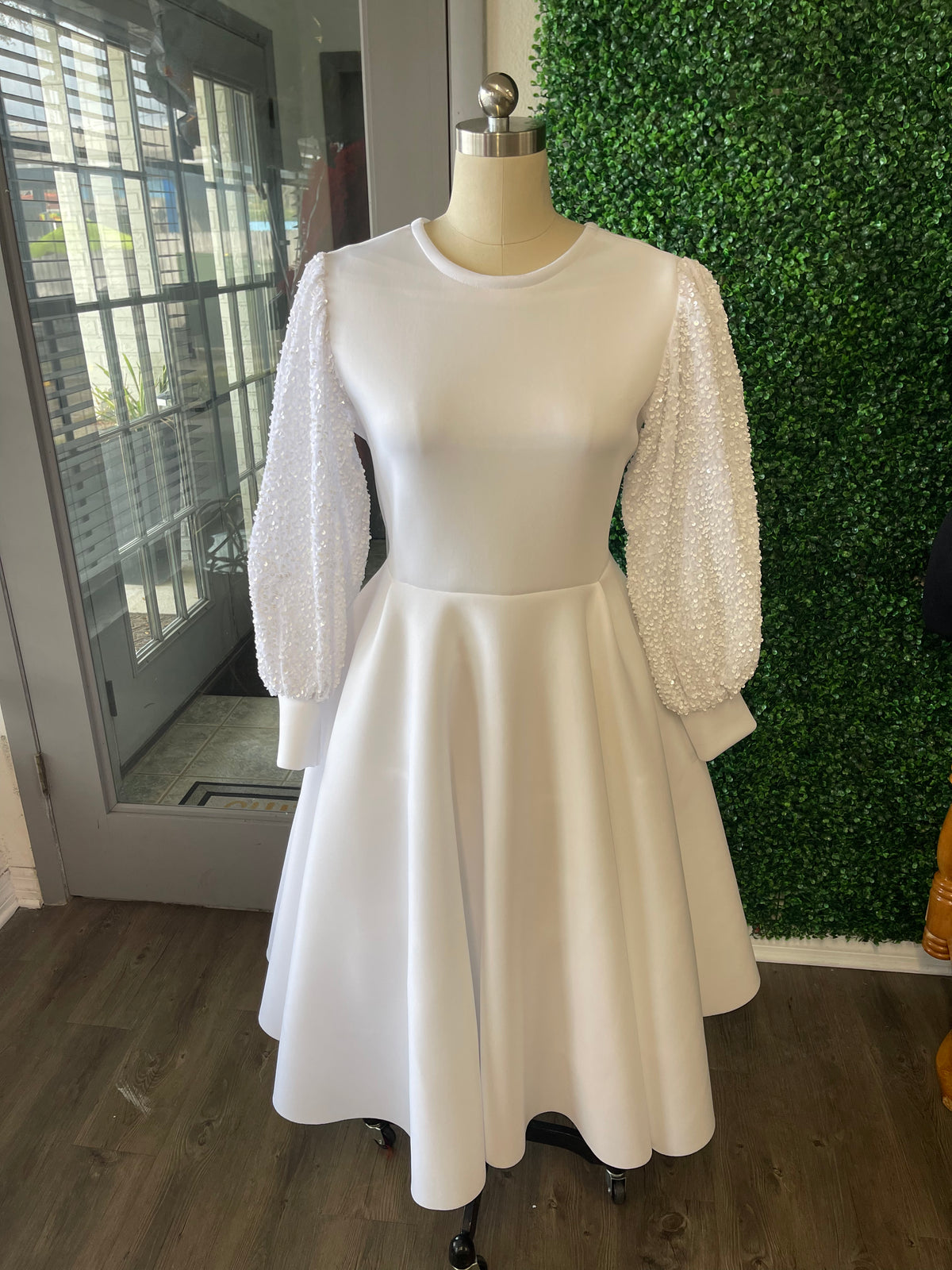 White swing dress