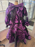 Purple and black swing dress