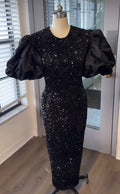 Black sequin dress