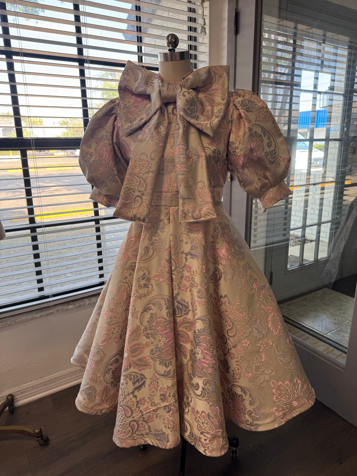Brocade swing dress