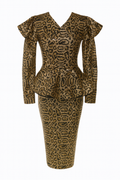 Leopard peplum dress