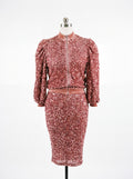 Rose pink sequin set
