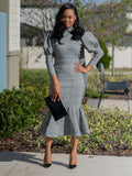 Plaid mermaid dress