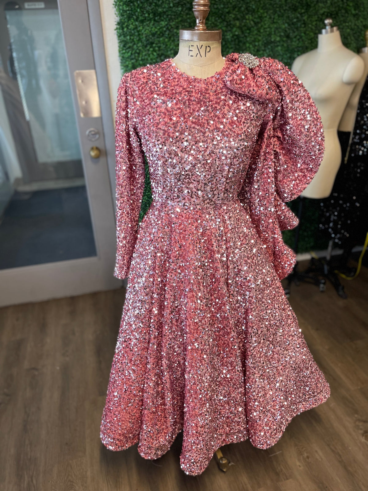 Rose gold best sale swing dress